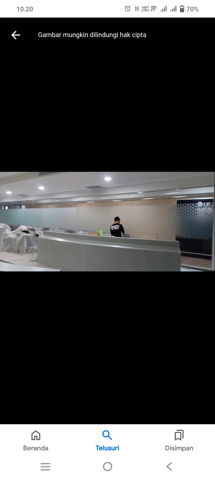 Sandblast Partisi Lobby Kantor